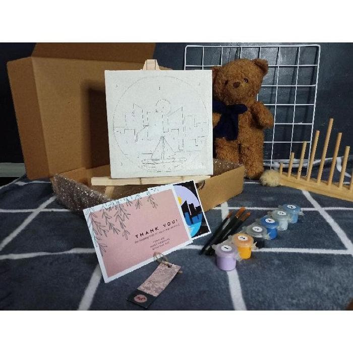 

Set Alat Lukis/ NC Art Painting Tools With Sketch/ Sketsa Kanvas/ Box