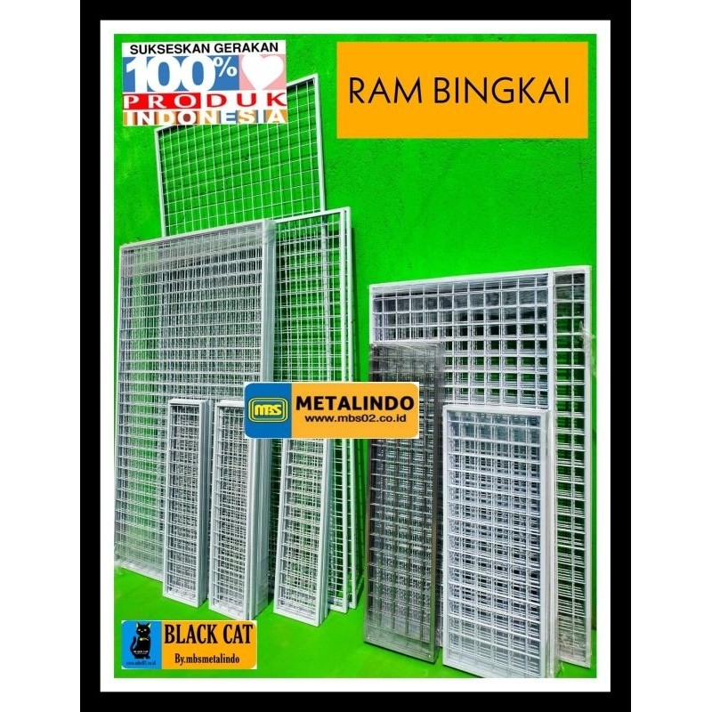Jaring ram bingkai besi kawat ram tebal kawat display
