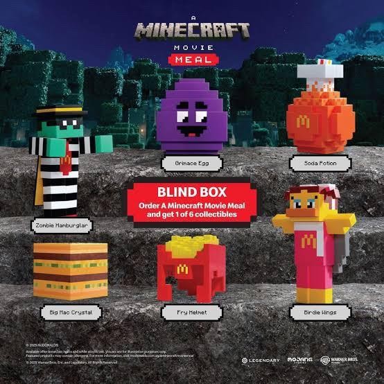 ASLI Mcdonald x Minecraft Happy Meal Mcd Mcdonalds Minecraft movie