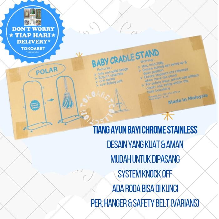 Tiang Ayunan Bayi Perlengkapan Tidur Bayi Ada Roda Ayun Karakter