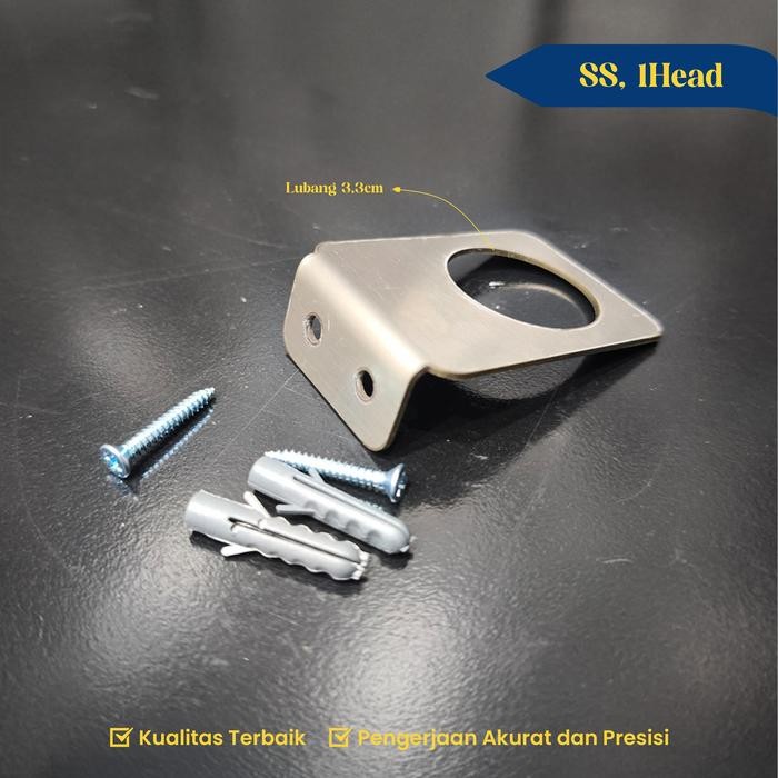 JTTOP" GANTUNGAN BOTOL SABUN / SOAP DISPENSER HOLDER STAINLESS/ KUNINGAN STAINLESS