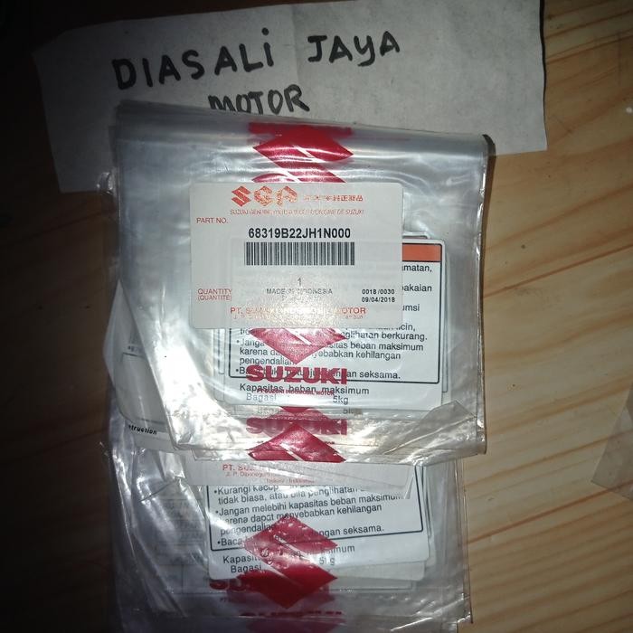 Ready JT STIKER WARNING PERINGATAN SHOOTER SHOGUN 125 110 SATRIA FU SUZUKI SGP