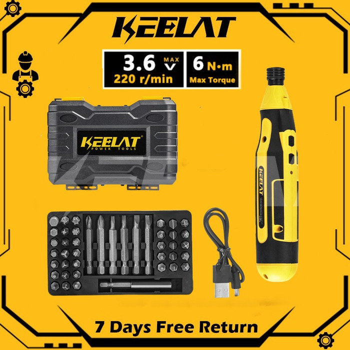 

Terlaris Mesin Bor Mini Cordless Screwdriver 4.2 V Tanpa Kabel 42Pcs Set Obeng