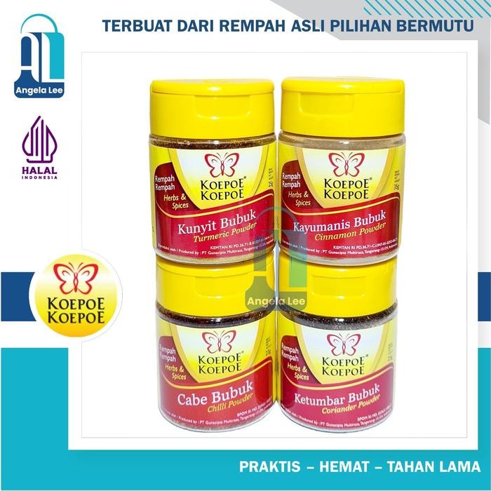 

Terlaris Koepoe Koepoe Ketumbar Kunyit Kayumanis Cabe Bubuk Powder Koepoe