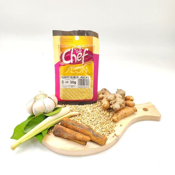 

Terlaris Bumbu Rempah Kunyit Bubuk / Tumeric Powder / Kunyit Chef 30 Gr