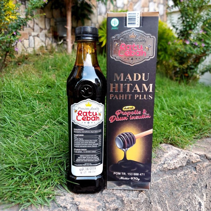MADU HITAM PAHIT RATU LEBAH BPOM 470GR - EKSTRAK PROPOLIS DAN DAUN INSULIN