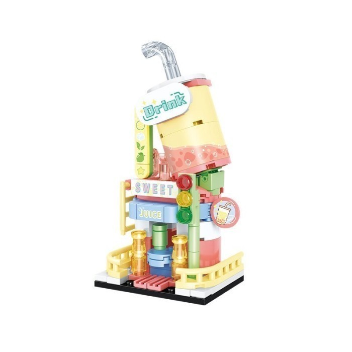 

OHSOME SEMBO Block Mainan Anak Building Block Brick Balok Besar Tema Resto Toko Makanan dan Minuman