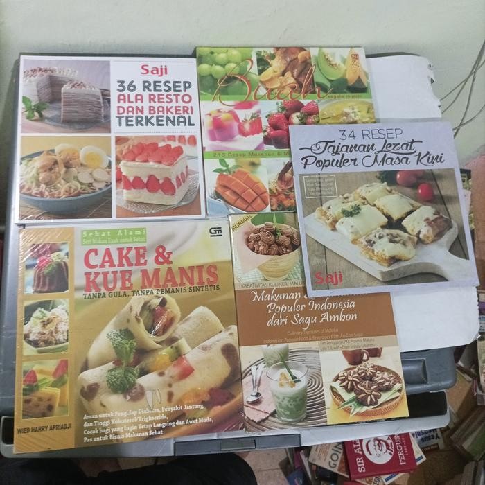 

buku resep makanan & minuman populer Indonesia dari sagu Ambon, 34 resep jajanan lezat populer masa