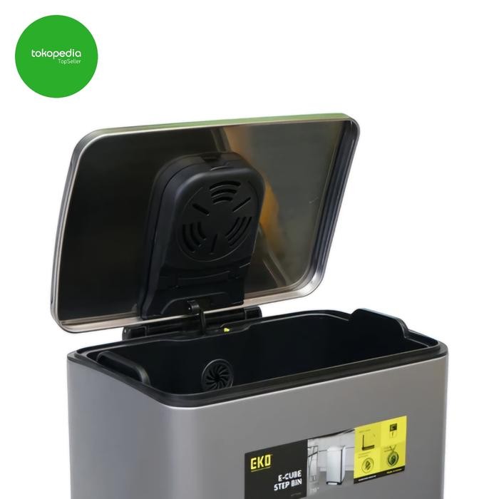 Eko 30 Ltr Tempat Sampah Stainless E-Cube