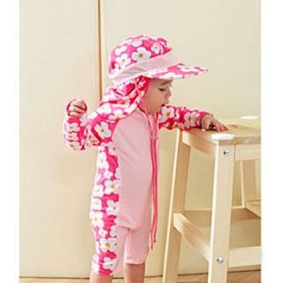 Baju Renang Bayi Dan Anak Jumpsuit Baby Swimsuit Kids Wetsuit Flower Bunga Pink