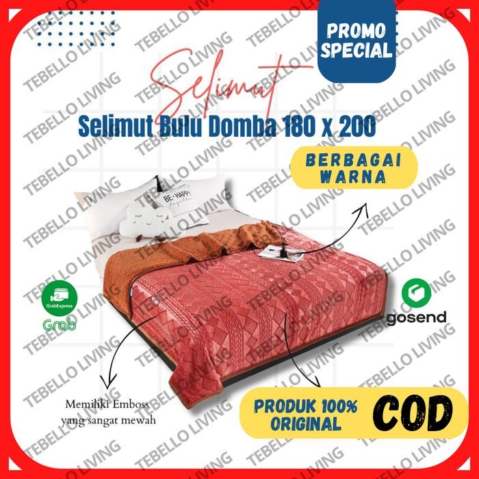 selimut bulu domba embos 180 x 200