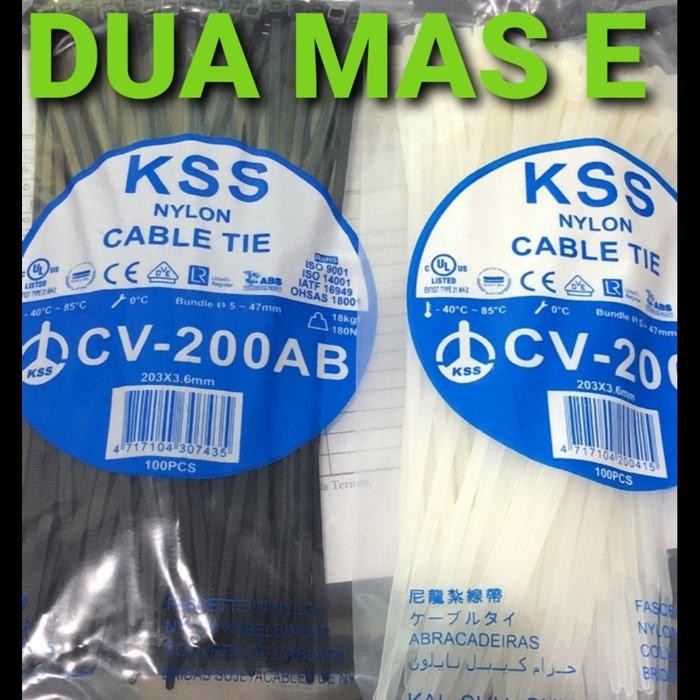 

Kabel Ties Cable Tis 1Pak Isi 100 KSS 10cm 15cm 20cm 30cm High Quality