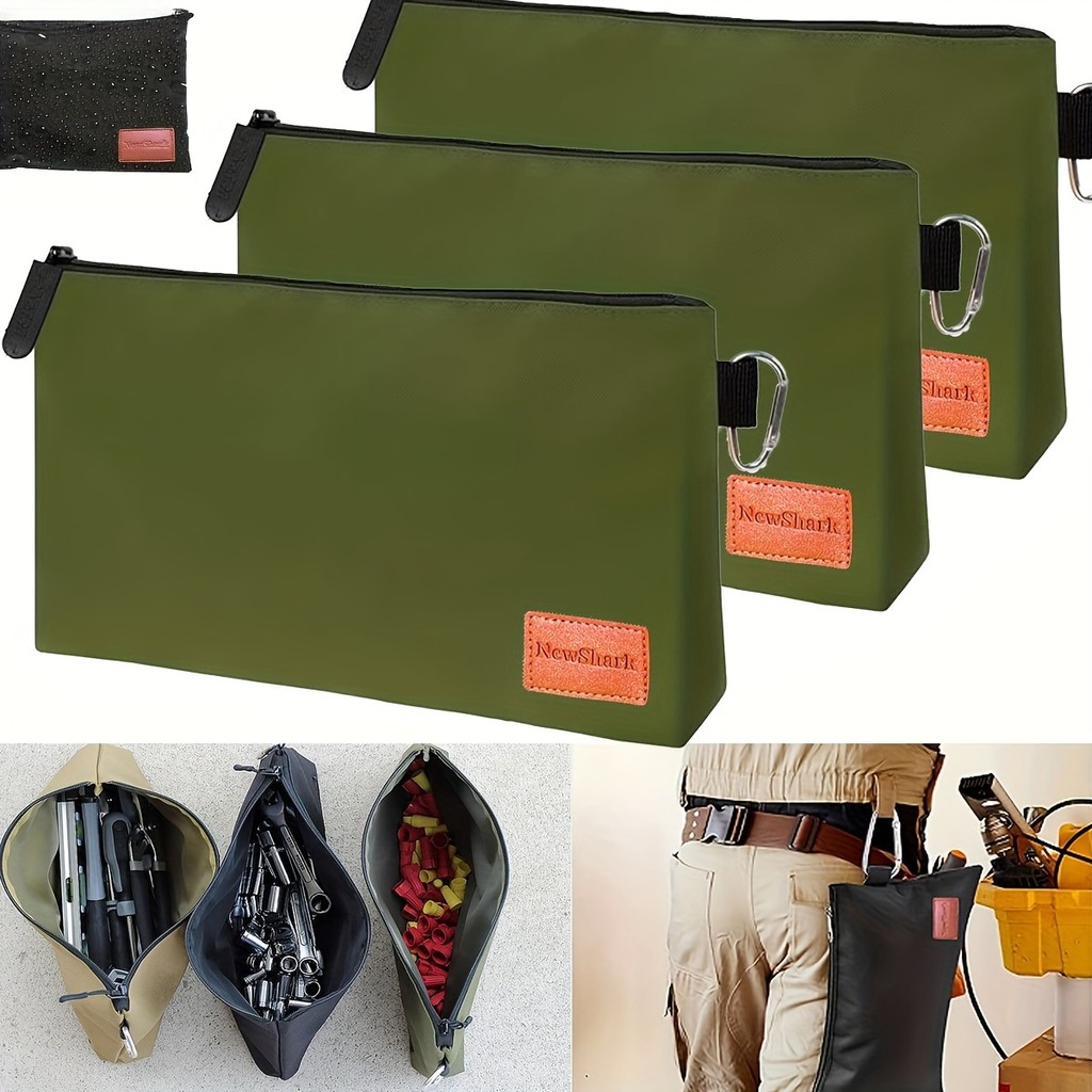 NewShark Canvas Tool Bags,Heavy-duty Canvas Tool Bag, Multifunctional Household Tool Storage with Re