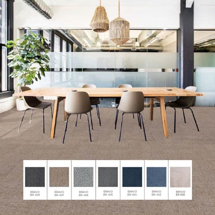 Karpet Tile Kantor Harga Per Box Bravo Polos 7 mm isi 20 pcs