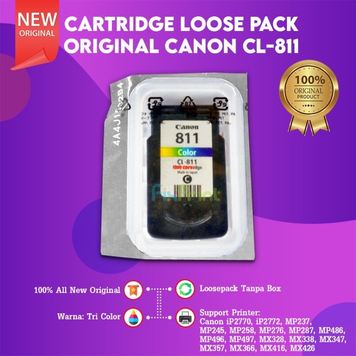FixPrint CATRIDGE TINTA CANON PG810 BLACK HITAM CL811 COLOR WARNA Tinta Print Printer ip2770 810 811