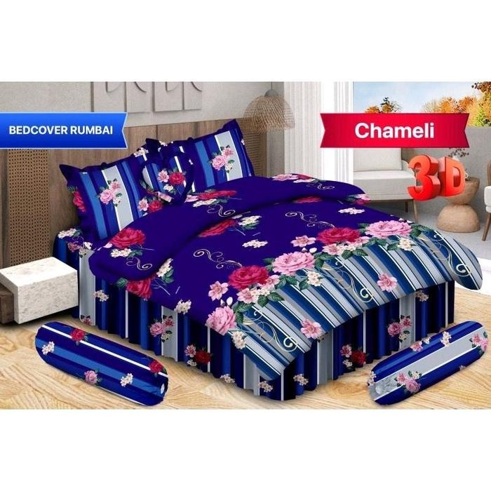 BONITA - Bedcover Rumbai Ukuran King 180x200 Bed Cover Set Bonita Rumbay