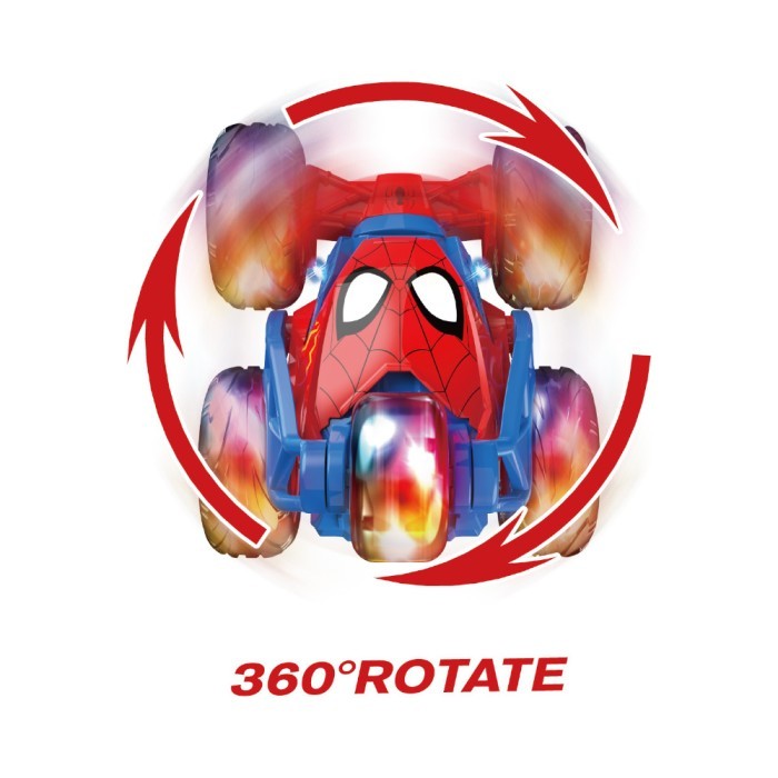 Toys Kingdom Top Gear Mkb Five Wheel Stunt Spiderman Remote Control Toys Kids Toy Mainan Kendaraan