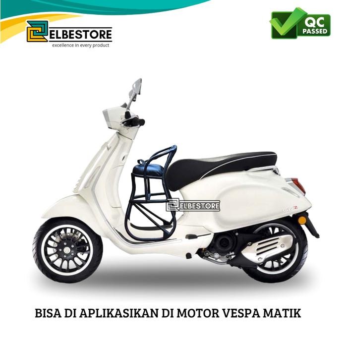 Kursi Boncengan Motor VESPA MULTIFUNGSI untuk Anak Full Anyaman Jok Kulit