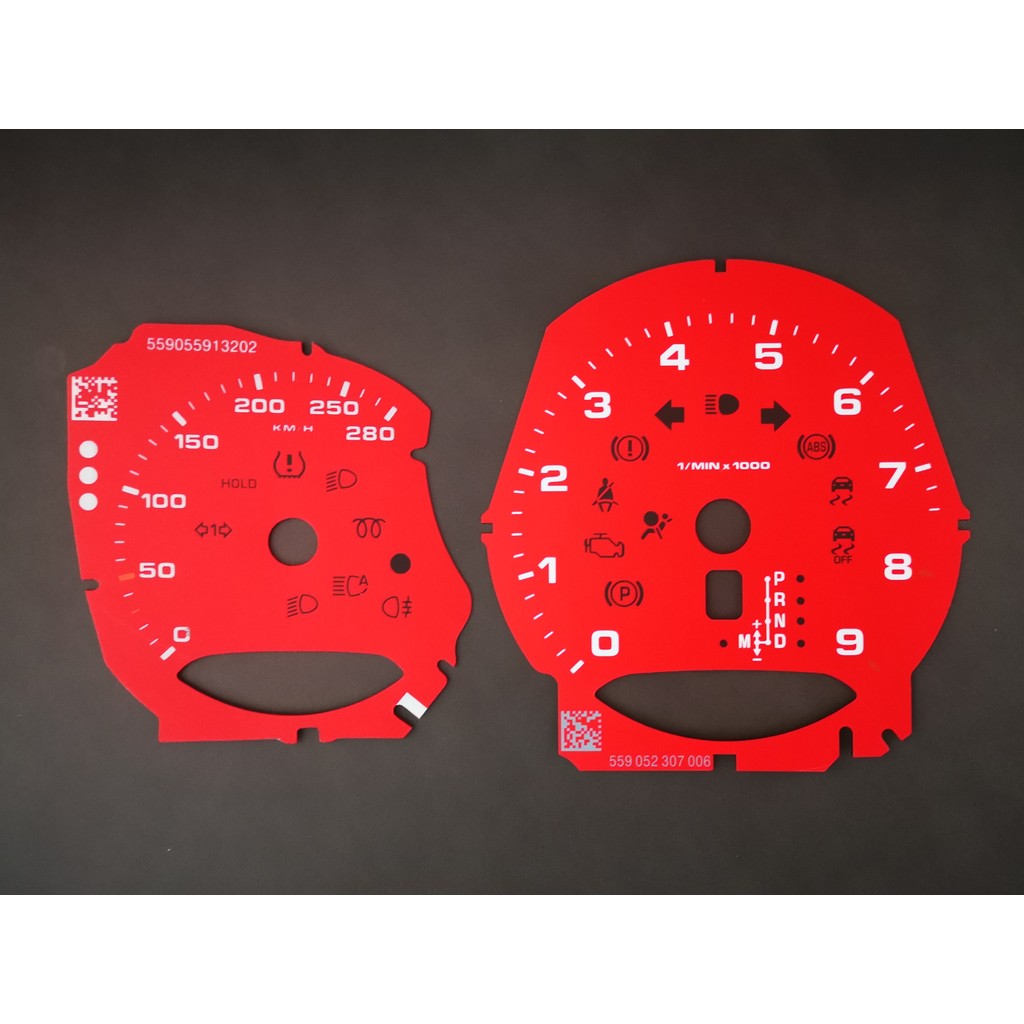 Gauge Face Overlay Instrument Cluster Face Sticker 9000rpm 280km/h