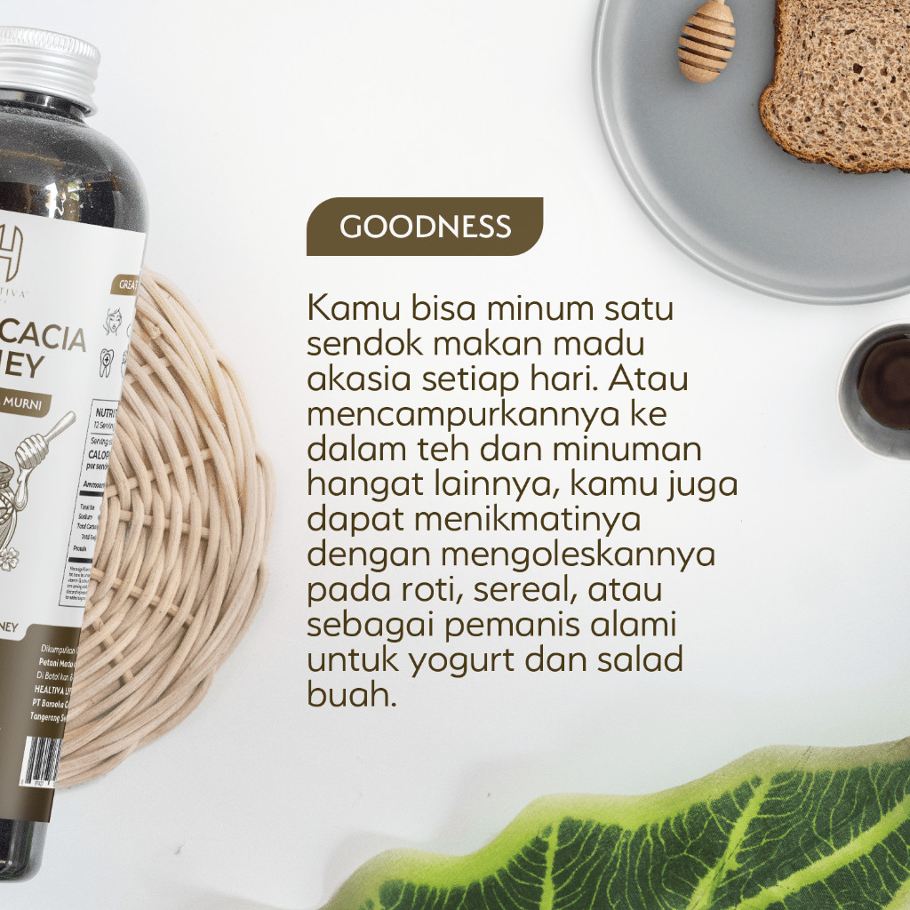 

Sensasi Lezat Healtiva Madu Murni Akasia Original 500Ml Pure Natural Raw Honey Madu Asli 100% Obat