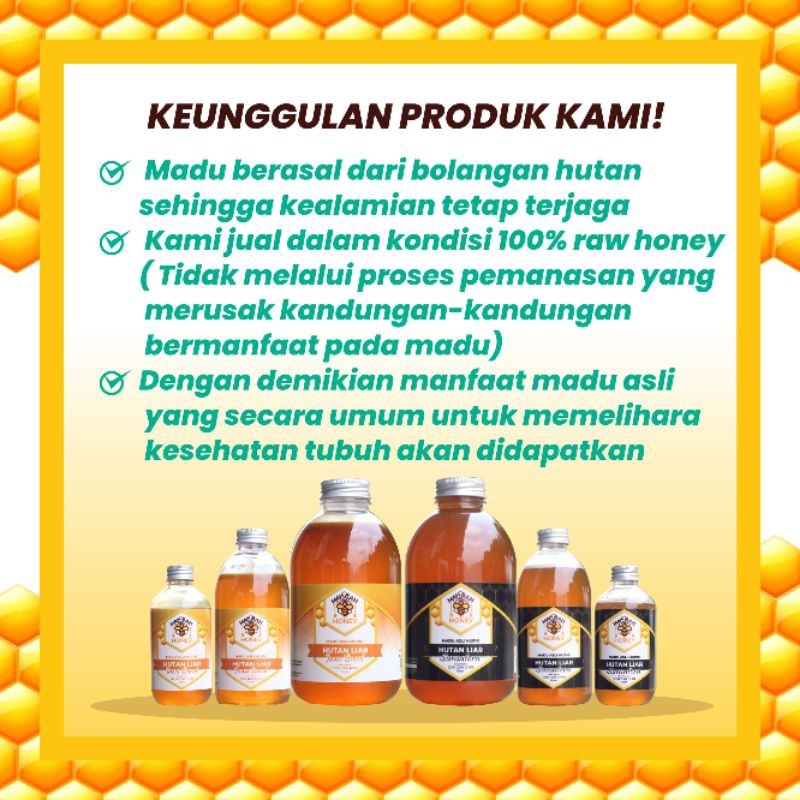 

Sensasi Lezat Madu Asli Murni Madu Hutan Liar Jawa Barat Madu Hutan Liar Sumatera ( Madu Odeng /
