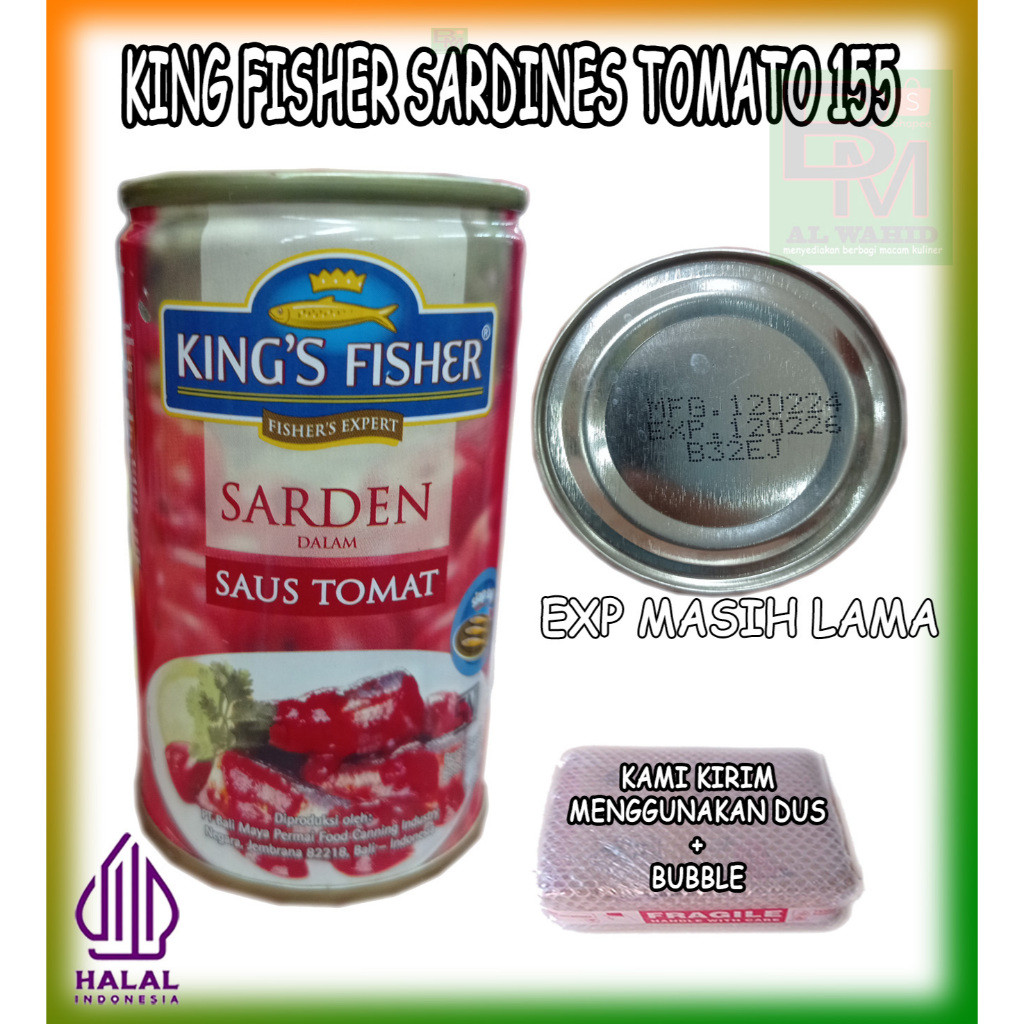 

Sensasi Lezat Sarden Sardines Kings Fisher Saus Tomat Kemasan 155 Gram