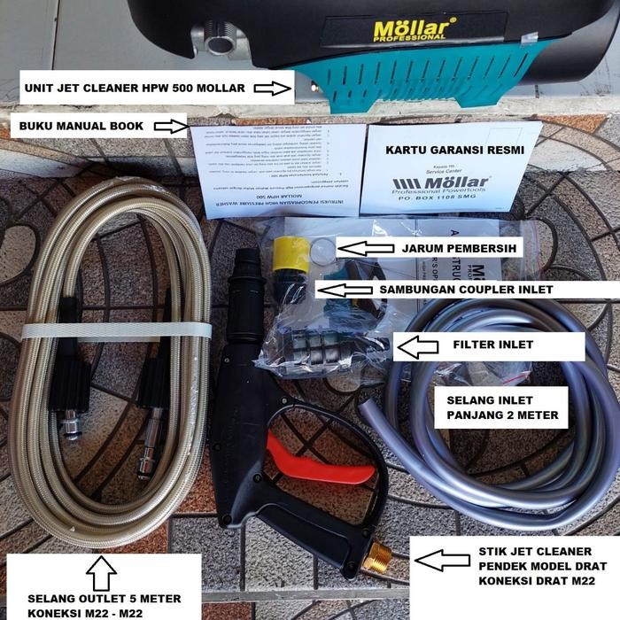 MOLLAR HPW 500 Jet Cleaner 110 Bar Motor Induksi