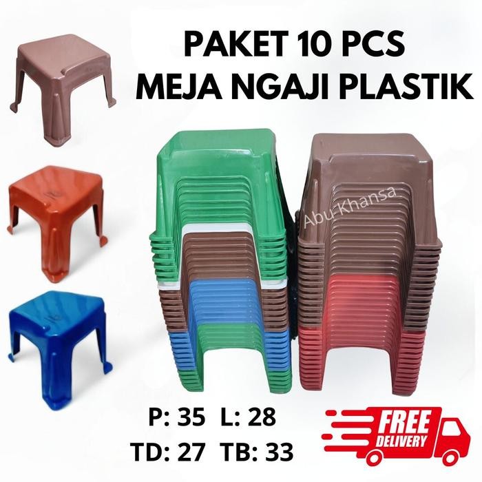 Paket 10 Pcs Meja Ngaji Plastik Lekar Plastik Meja Mengaji Rekal Quran Terlaris