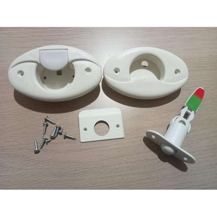 Kunci Slot Bulat Oval Pvc Pintu Kamar Mandi Tarikan Handle Plastik Wc