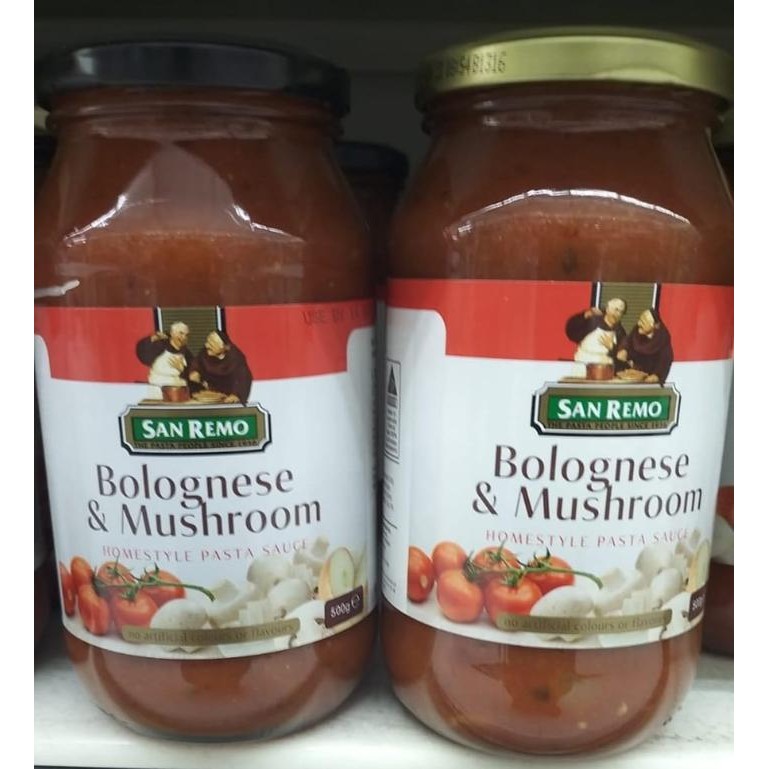 

Diskon San Remo Bolognese & Mushroom Sauce Pasta 500Gr Saus Spaghetti