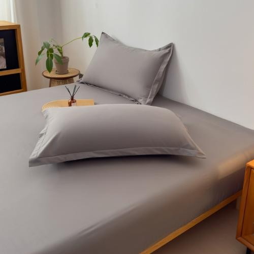 SPREI POLOS WARNA ABU MUDA - 120x200/160x200/180x200 TINGGI 20CM termasuk Sarung Bantal Guling