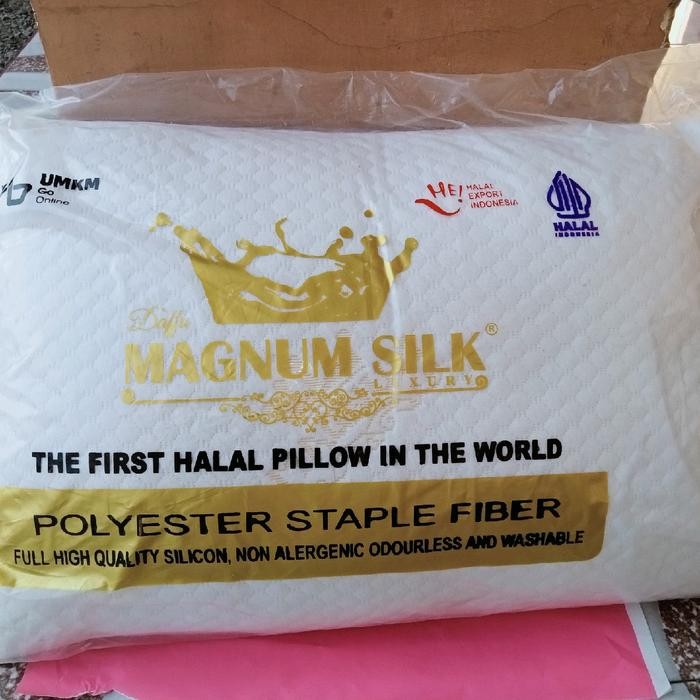 Bantal Magnum Silk Bantal Jumbo bantal Hotel isi silikon premium Bed Kain Polyester Resleting