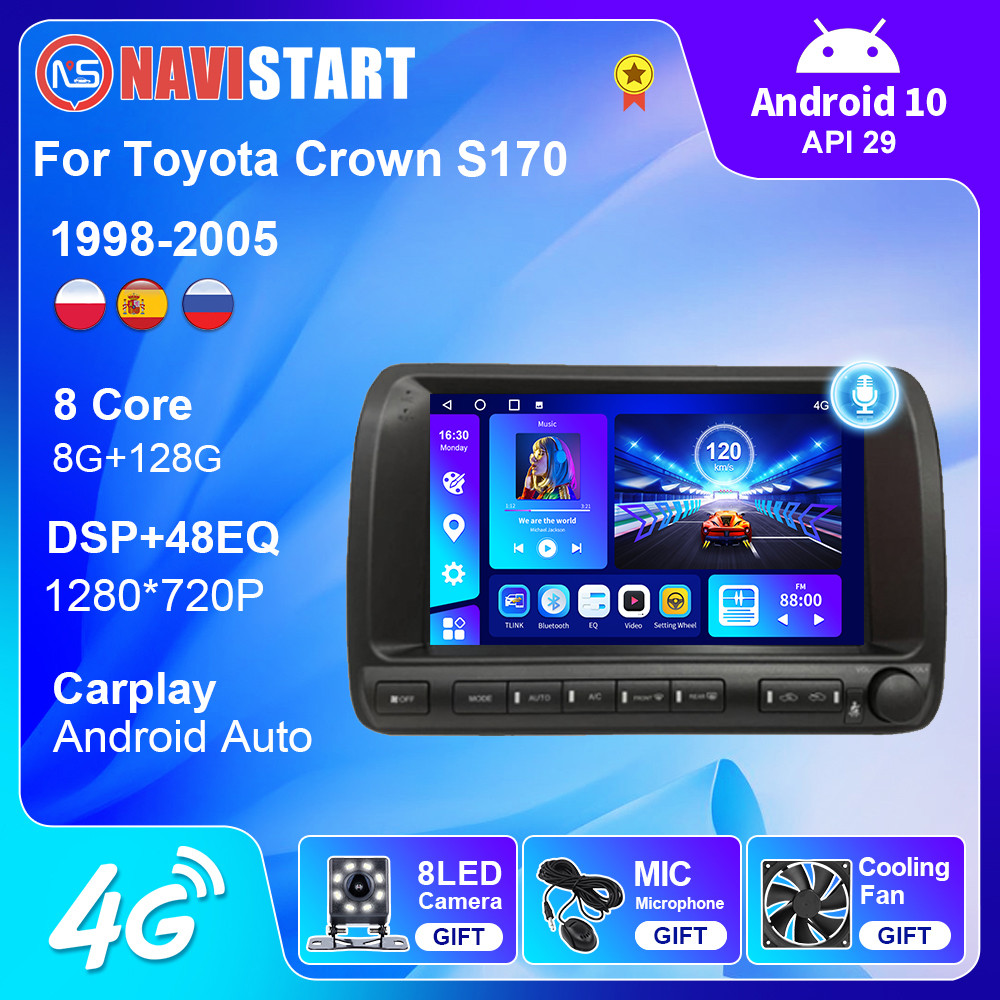 NAVISTART For Toyota Crown S170 1998-2003 Android 10 GPS Navigation