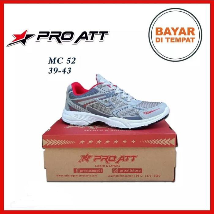 Sneaker / Running / Badminton Sepatu olahraga Pro ATT MC 52 Abu merah