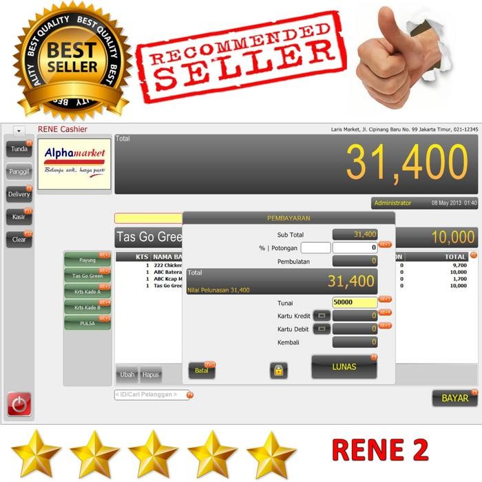 Baru.. Rene 2 Pos Software Pos Kasir Toko Minimarket Swalayan Terbaru Murah