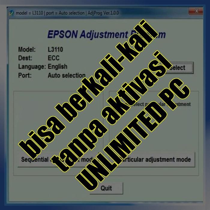 Promo.. Resetter / Reseter / Reset Printer Epson L3110 / L 3110