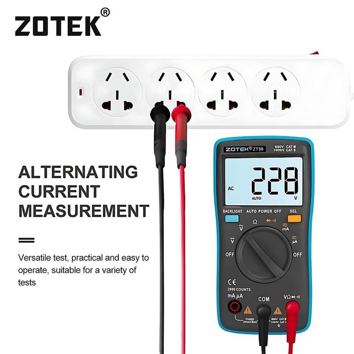MULTITESTER DIGITAL ZT98 / AVOMETER DIGITAL ZOTEK ZT98 *