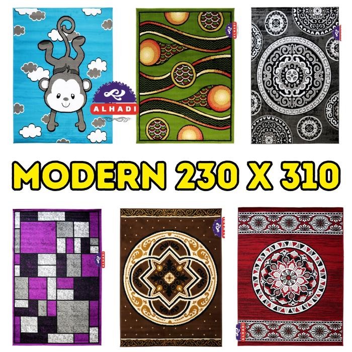 Alhadi Karpet Permadani 230 x 310cm Tebal 8mm Mobel Abstrak Modern