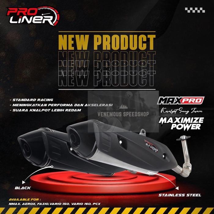 KNALPOT STANDAR RACING PROLINER MAX PRO VARIO / NMAX / AEROX / PCX