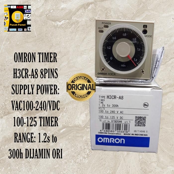 TIMER OMRON H3CR-A8 H3CR A8 MULTIVOLT 24V-240VAC V AC
