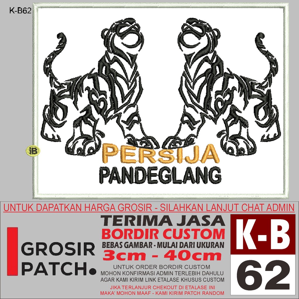 MB PATCH BORDIR LOGO K-B62 PERSIJA PANDEGLANG AKSESORIS/EMBROIDERY