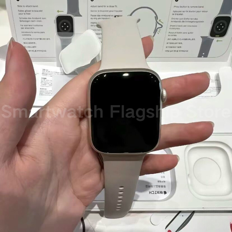 Series 9 41Mm Watch Jam Tangan Iwatch Wanita Jam Tangan Pria Hd Touch Uetooth Wallpaper Heart Rate