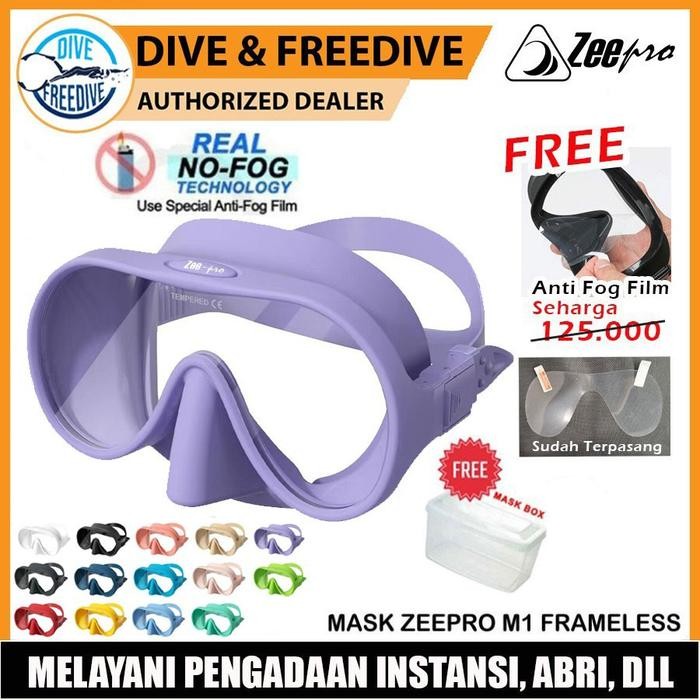 Mask Zeepro M1 Frameless Masker Diving Snorkeling Freedive Anti Fog