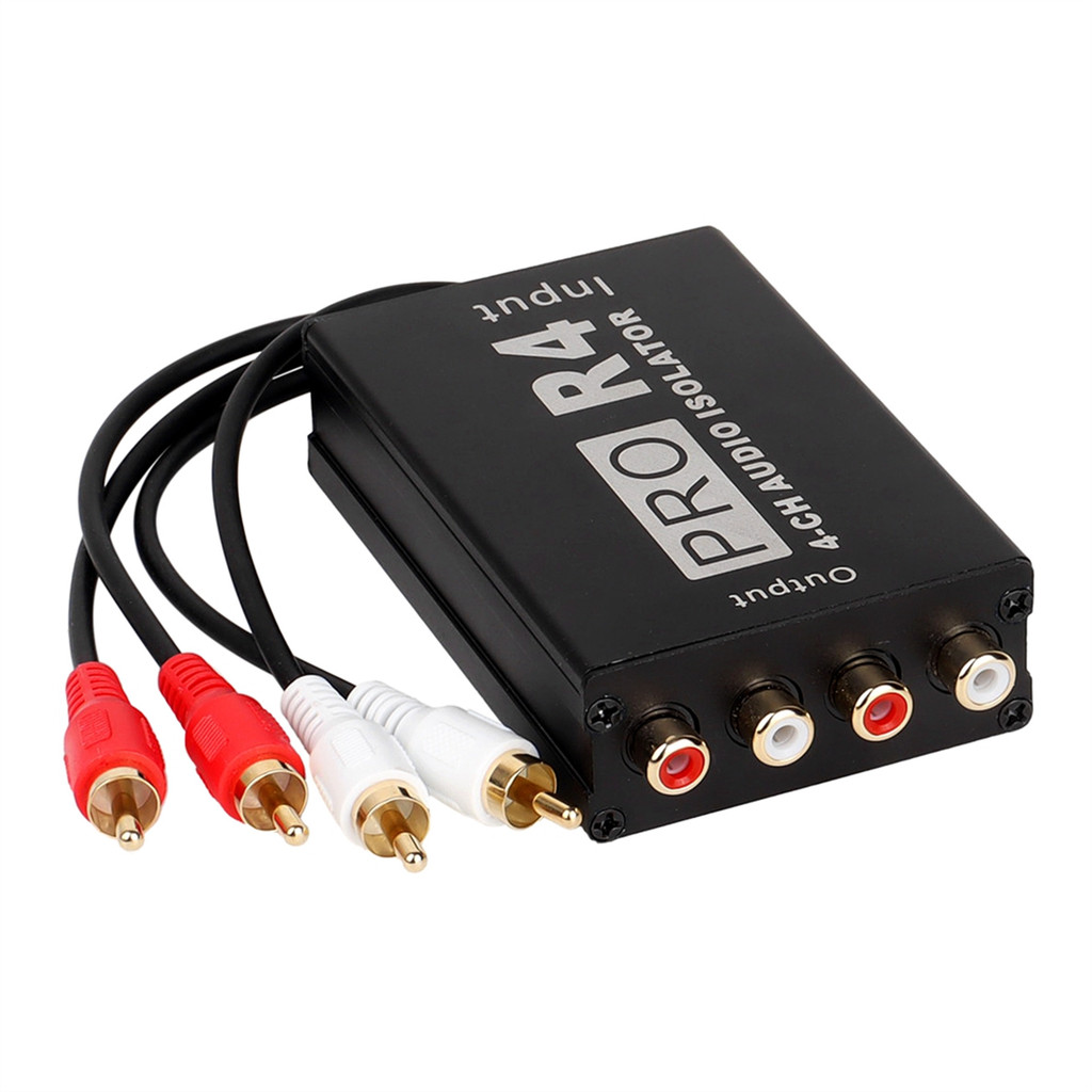 4 Channle Audio Isolator RCA Audio Noise Isolator Car-Mounted Current Acoustic Noise Eliminator Comm