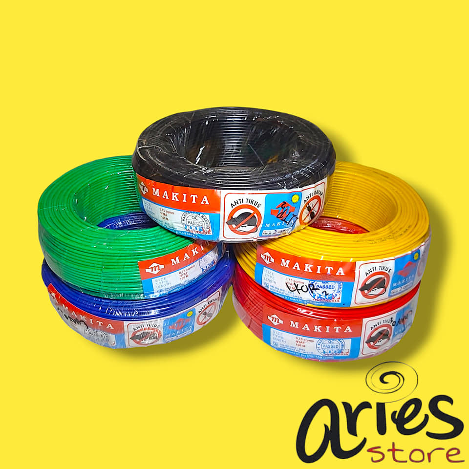 1 Roll Kabel Serabut Makita Nyaf 0.75 Kabel Serabut Tembaga