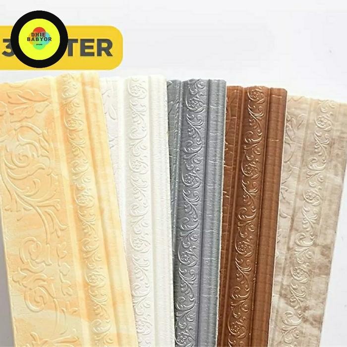 (Allthebest) List Profil Foam 3d Border Dekorasi Foam Wall Frame