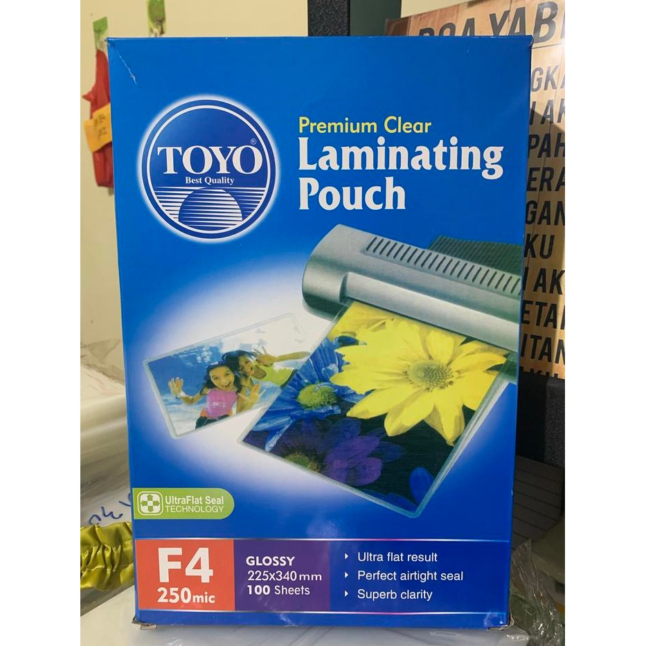 

LAMINATING FOLIO TEBAL 250 MICRON ISI 100 LEMBAR
