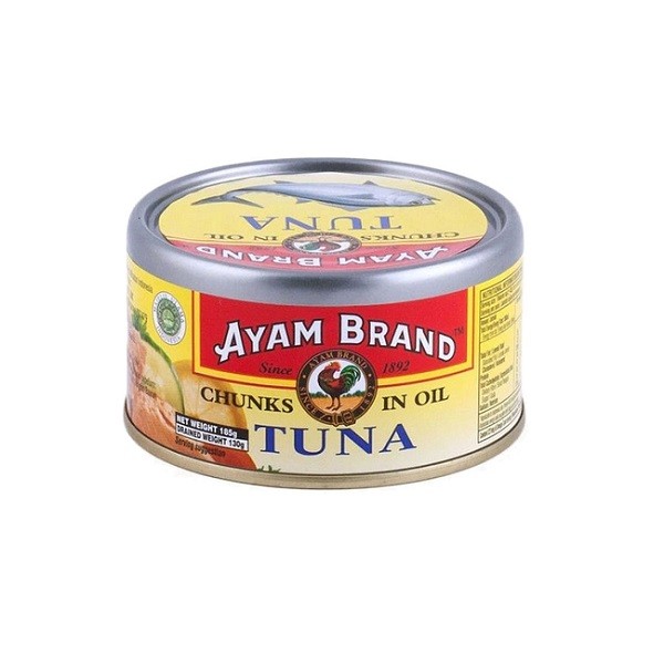 

AYAM BRAND TUNA CHUNKS IN OIL 185/150 GR