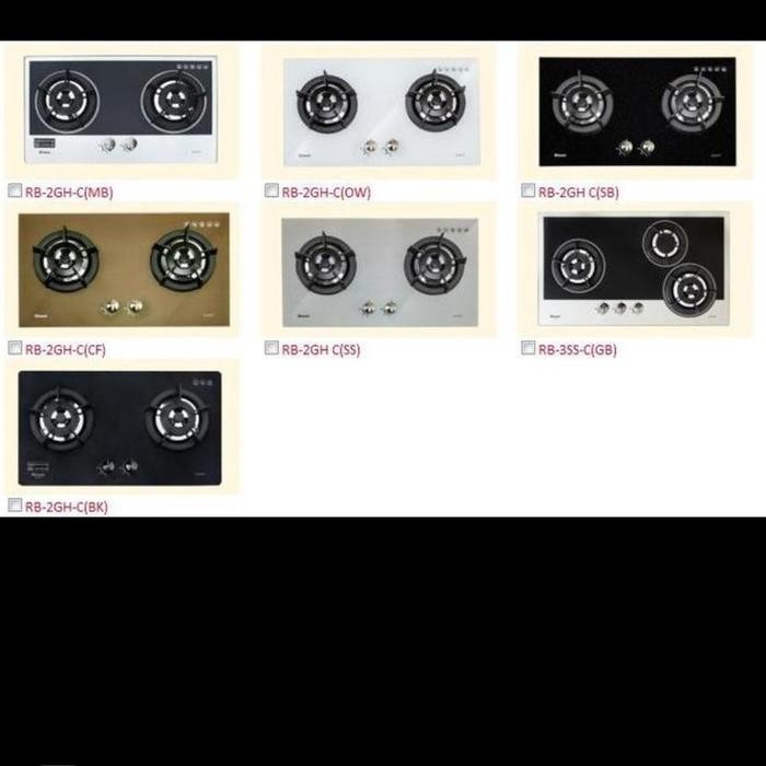 Kompor Gas Tanam Rinnai Rb-2Gh-C(Bk) /Rb2Gh