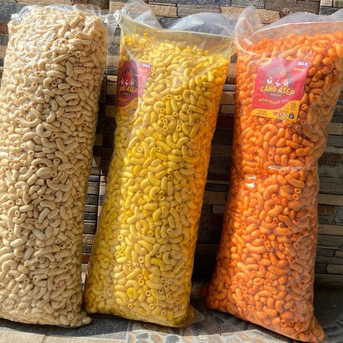 

MAKARONI BANTAT PIPA SUPER 1KG-Cang Asep Cemilan Snack Food Pedas Keripik Makanan